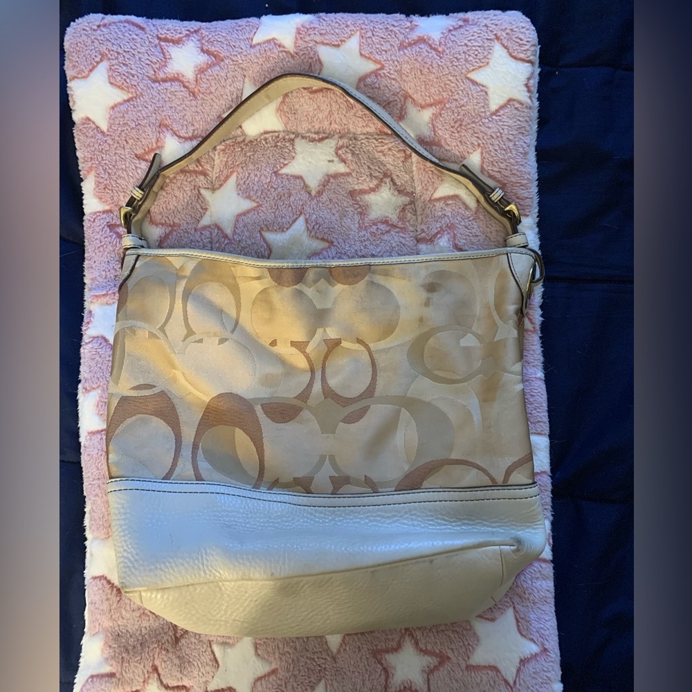 Coach Monogrammed Shoulder Bag Multicolor